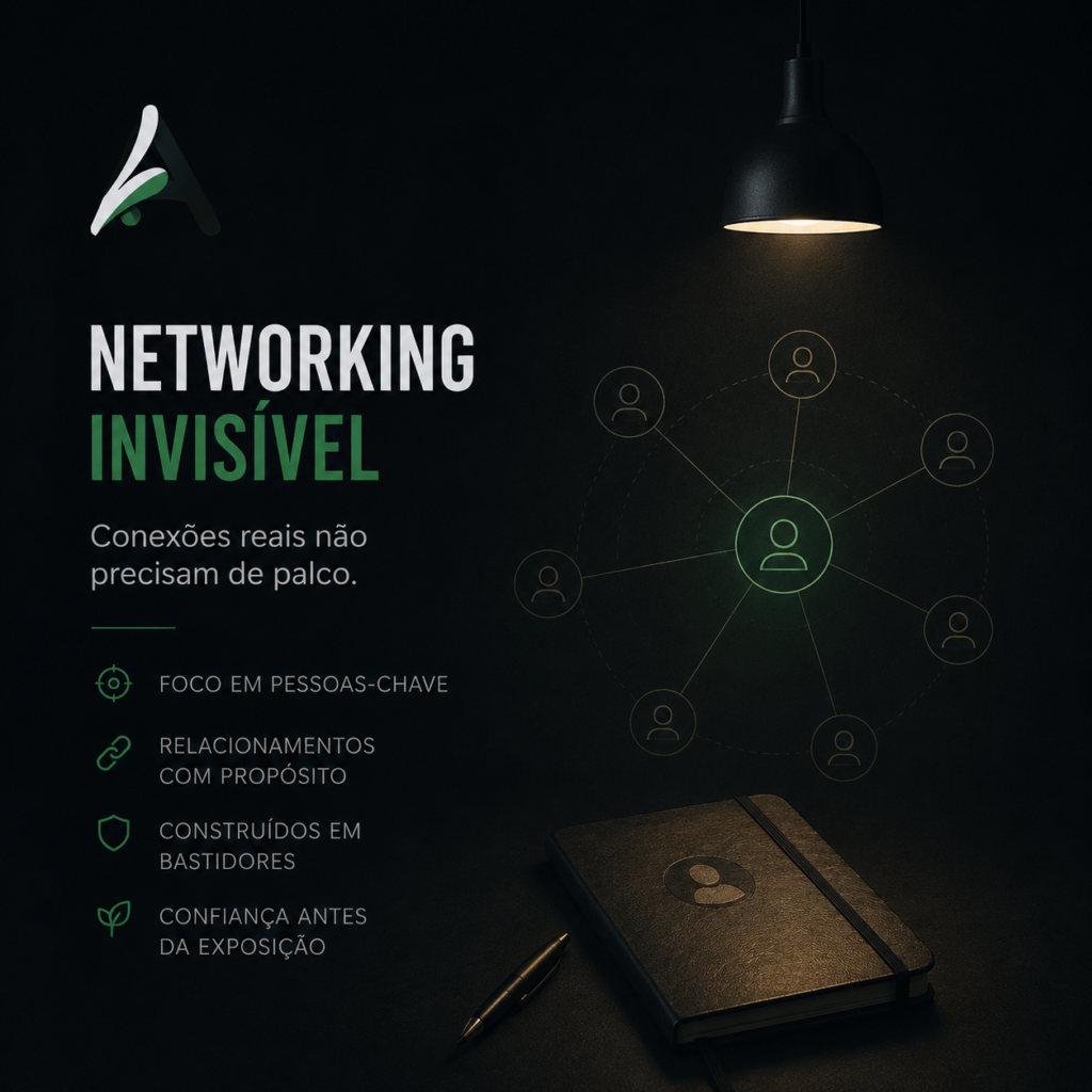 O poder de um networking invisível para pessoas que odeiam se expor mentoria invisivel app arranque