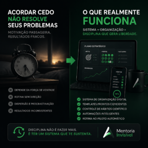Por que acordar cedo não resolve seus problemas e o que realmente funciona mentoria invisivel app arranque