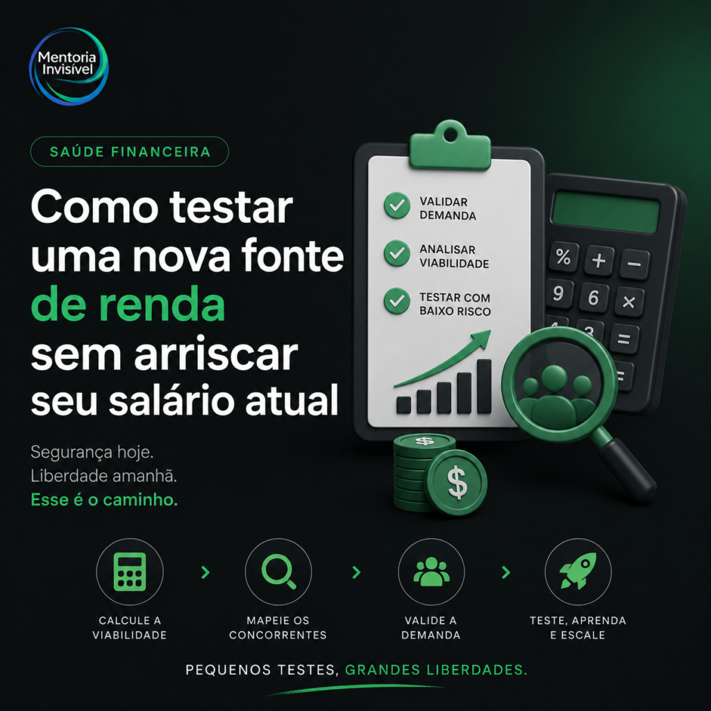 Como testar uma nova fonte de renda sem arriscar seu salário atual