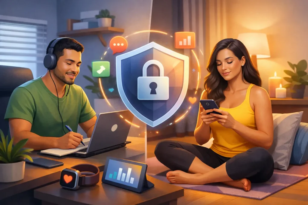 Desenvolvimento pessoal com privacidade real