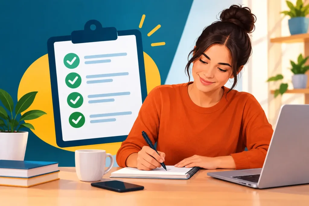 Checklist produtividade para dias que rendem